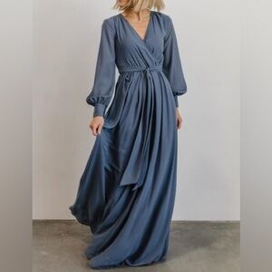 NWT Baltic Born Lydia Slate Blue Maxi Dress XS